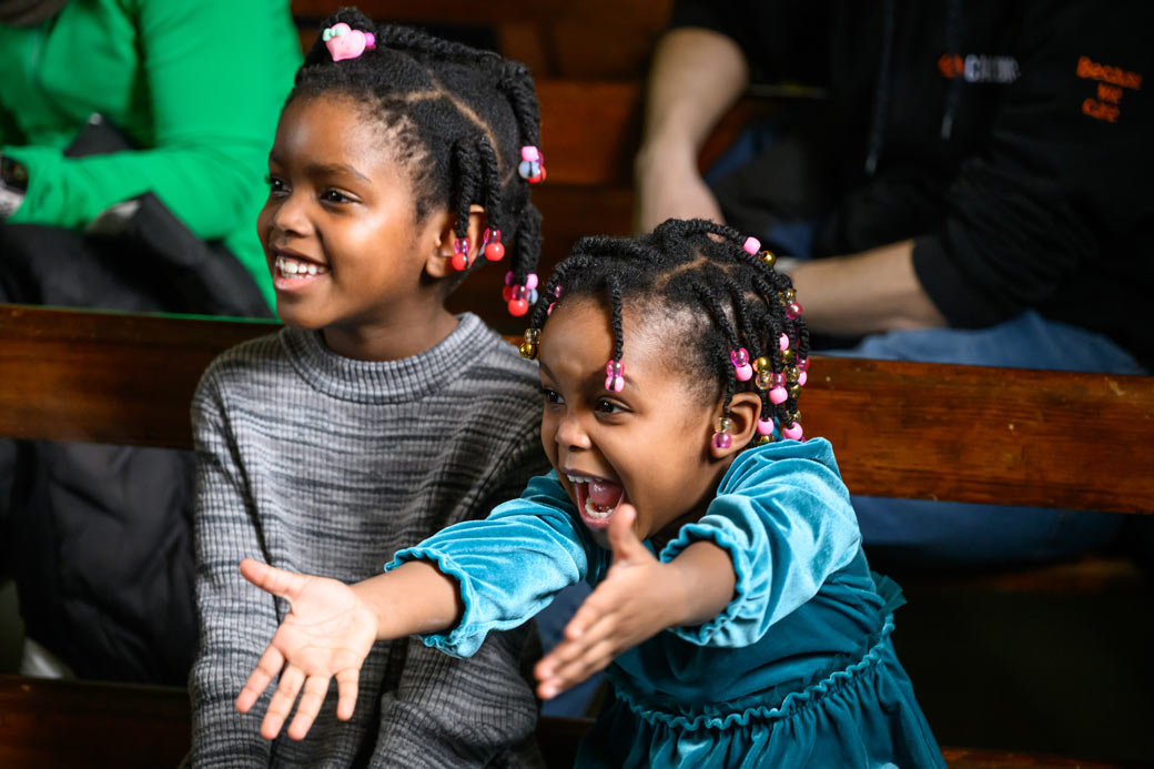 children smiling and laughing