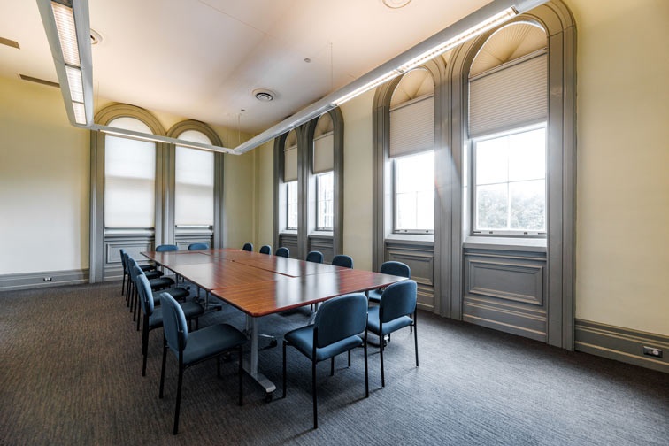 Upper meeting room corporate meeting set-up
