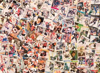 Hockey card mosaic