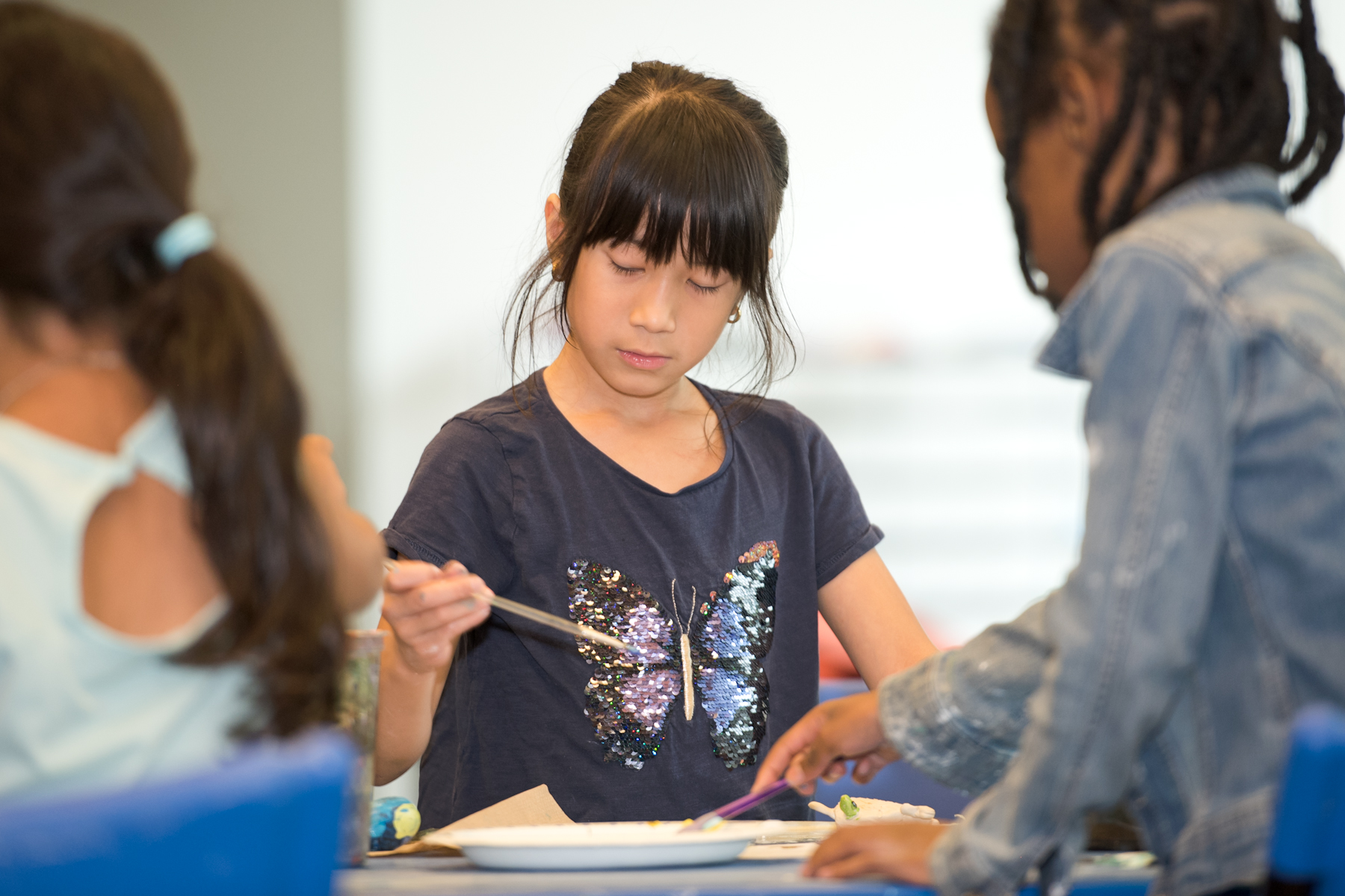 A child painting