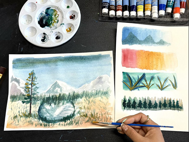 Water colour painting