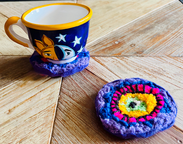 punch needle coasters