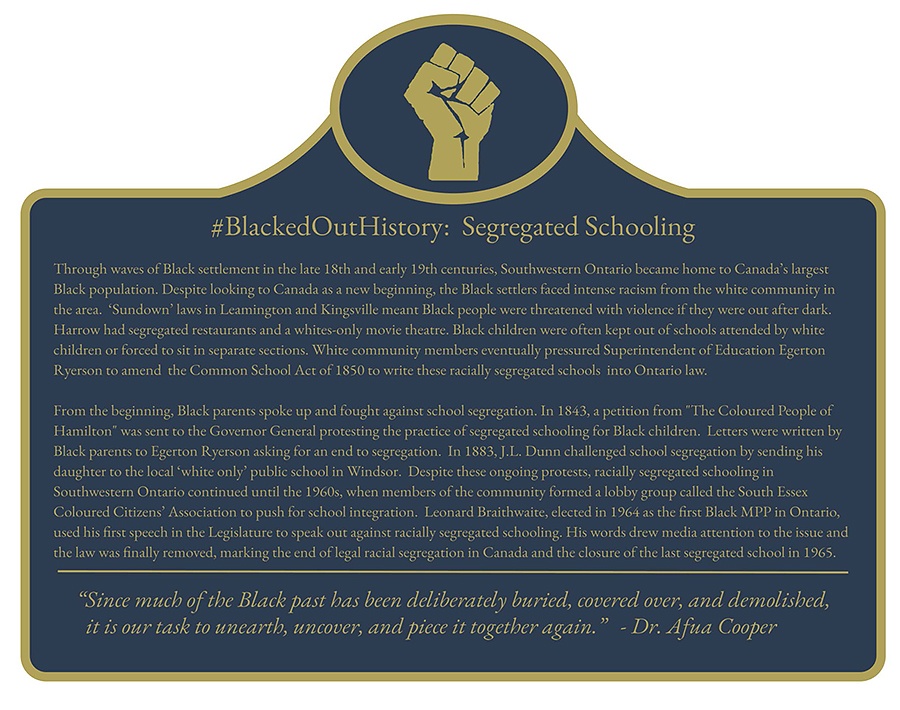 Unearth Uncover Plaque Segregated Schooling