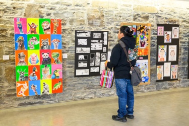 exploring PAMA open house exhibition wall displays